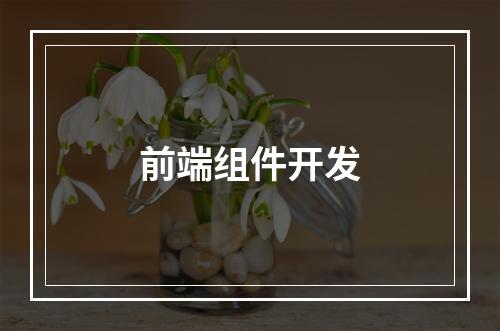 前端组件开发