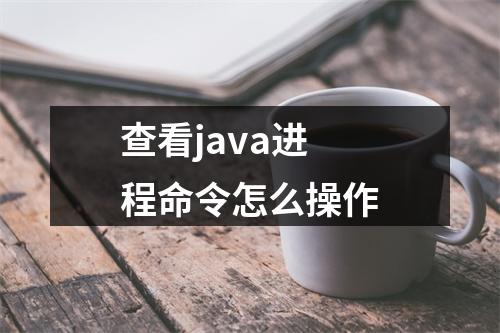 查看java进程命令怎么操作