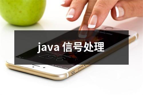 java 信号处理