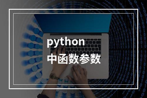python中函数参数