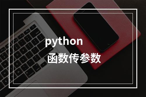 python 函数传参数