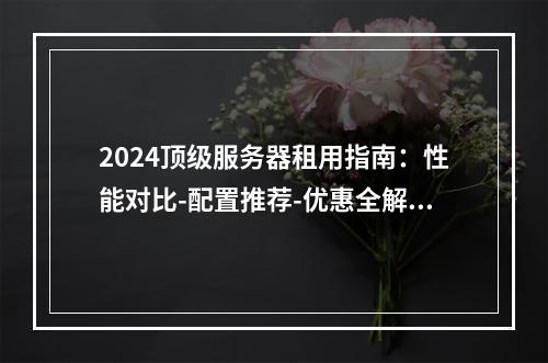2024顶级服务器租用指南：性能对比-配置推荐-优惠全解析