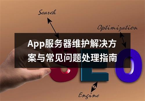 App服务器维护解决方案与常见问题处理指南