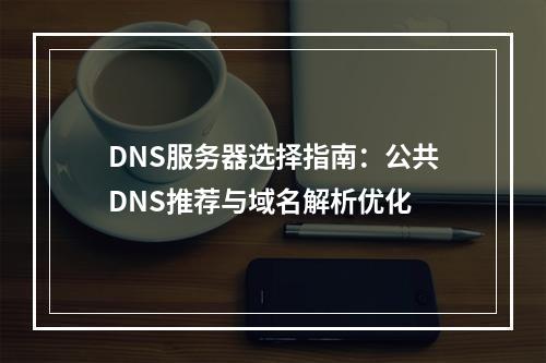 DNS服务器选择指南：公共DNS推荐与域名解析优化