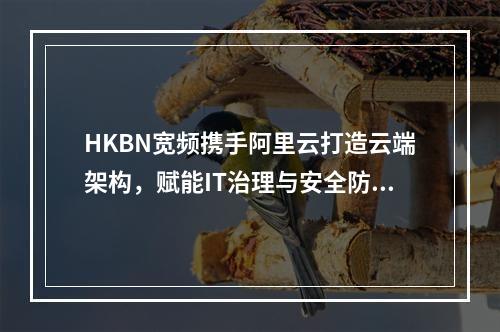 HKBN宽频携手阿里云打造云端架构，赋能IT治理与安全防护