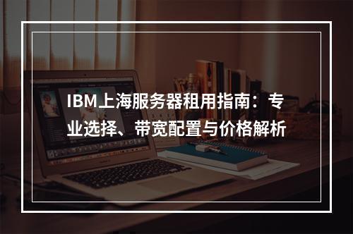 IBM上海服务器租用指南：专业选择、带宽配置与价格解析