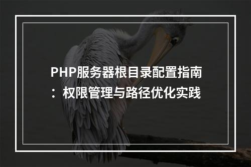 PHP服务器根目录配置指南：权限管理与路径优化实践