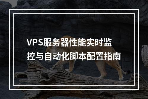 VPS服务器性能实时监控与自动化脚本配置指南
