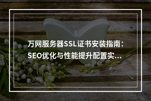 万网服务器SSL证书安装指南：SEO优化与性能提升配置实战
