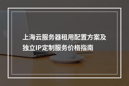 上海云服务器租用配置方案及独立IP定制服务价格指南