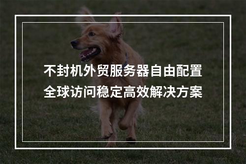 不封机外贸服务器自由配置全球访问稳定高效解决方案