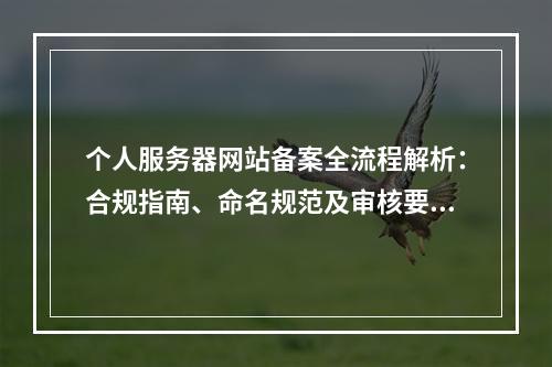 个人服务器网站备案全流程解析：合规指南、命名规范及审核要点