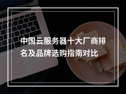 中国云服务器十大厂商排名及品牌选购指南对比