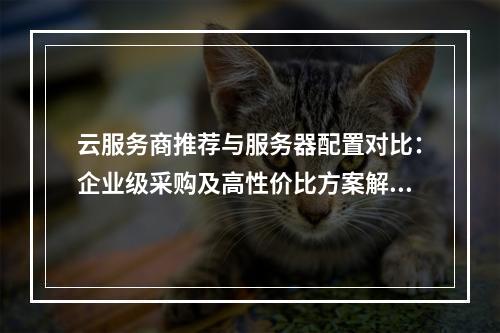 云服务商推荐与服务器配置对比：企业级采购及高性价比方案解析