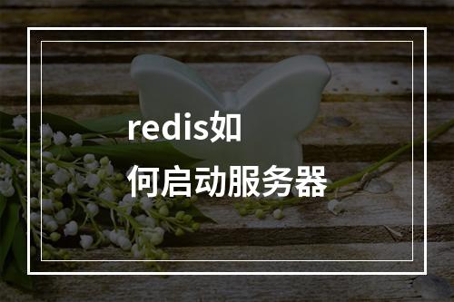 redis如何启动服务器