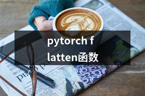 pytorch flatten函数