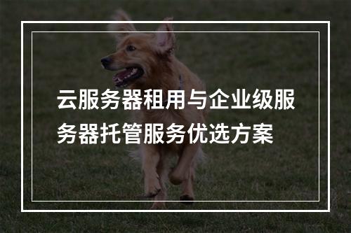 云服务器租用与企业级服务器托管服务优选方案