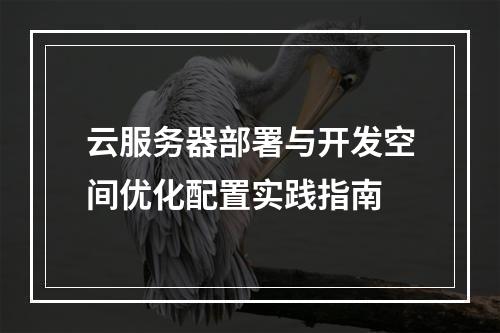 云服务器部署与开发空间优化配置实践指南