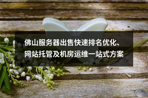 佛山服务器出售快速排名优化、网站托管及机房运维一站式方案