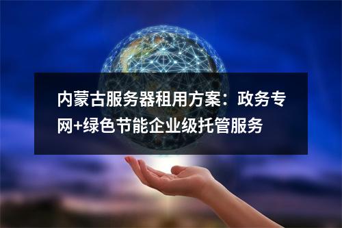 内蒙古服务器租用方案：政务专网+绿色节能企业级托管服务