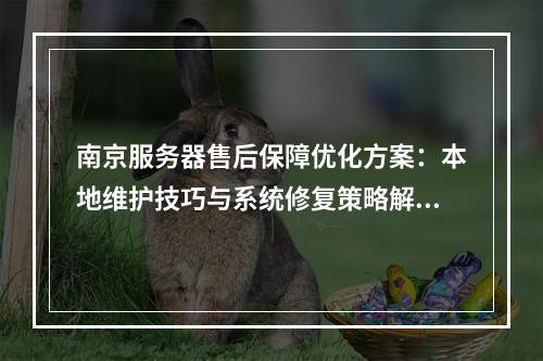 南京服务器售后保障优化方案：本地维护技巧与系统修复策略解析