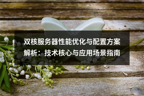 双核服务器性能优化与配置方案解析：技术核心与应用场景指南
