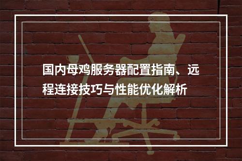 国内母鸡服务器配置指南、远程连接技巧与性能优化解析