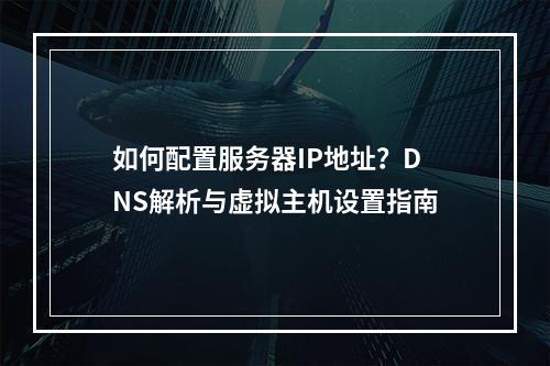 如何配置服务器IP地址？DNS解析与虚拟主机设置指南