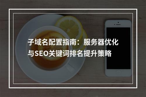 子域名配置指南：服务器优化与SEO关键词排名提升策略