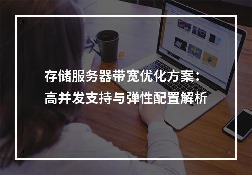 存储服务器带宽优化方案：高并发支持与弹性配置解析