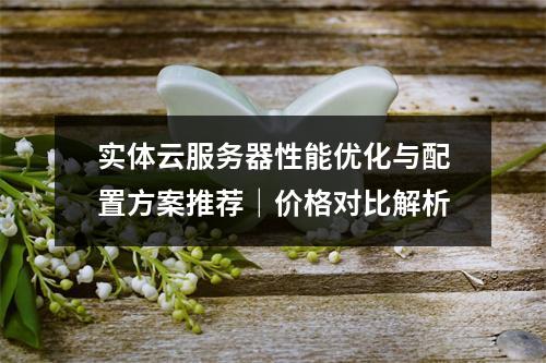 实体云服务器性能优化与配置方案推荐｜价格对比解析