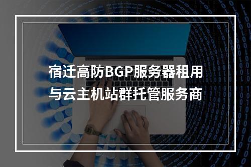 宿迁高防BGP服务器租用与云主机站群托管服务商