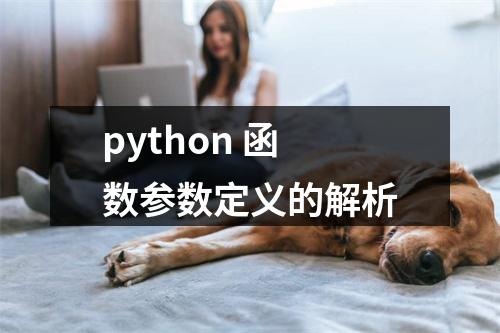 python 函数参数定义的解析