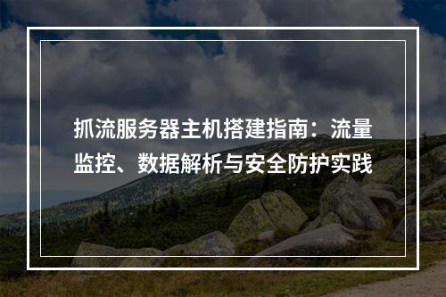 抓流服务器主机搭建指南：流量监控、数据解析与安全防护实践