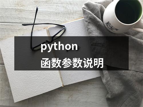 python 函数参数说明