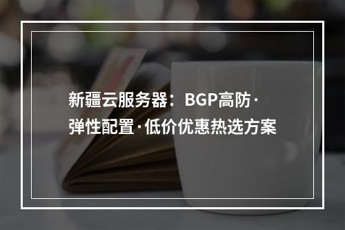 新疆云服务器：BGP高防·弹性配置·低价优惠热选方案