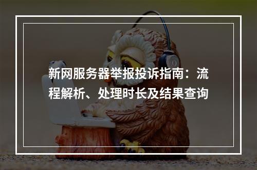 新网服务器举报投诉指南：流程解析、处理时长及结果查询