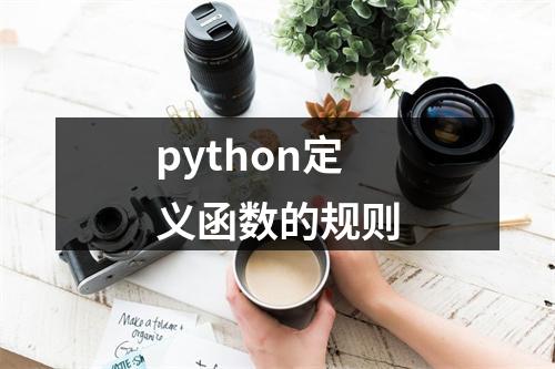 python定义函数的规则