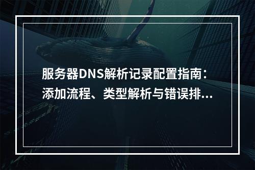 服务器DNS解析记录配置指南：添加流程、类型解析与错误排查