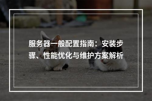 服务器一般配置指南：安装步骤、性能优化与维护方案解析