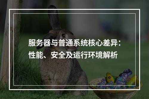 服务器与普通系统核心差异：性能、安全及运行环境解析