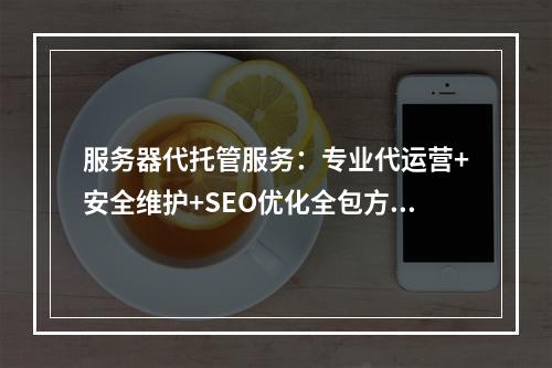 服务器代托管服务：专业代运营+安全维护+SEO优化全包方案