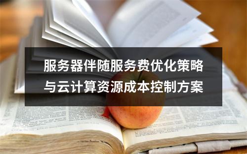 服务器伴随服务费优化策略与云计算资源成本控制方案