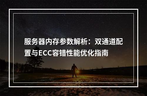 服务器内存参数解析：双通道配置与ECC容错性能优化指南