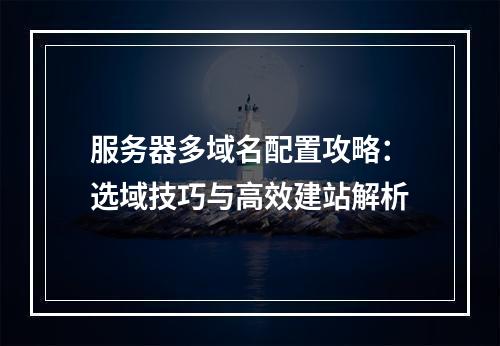 服务器多域名配置攻略：选域技巧与高效建站解析