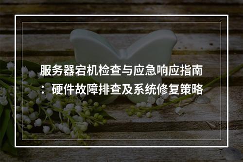 服务器宕机检查与应急响应指南：硬件故障排查及系统修复策略