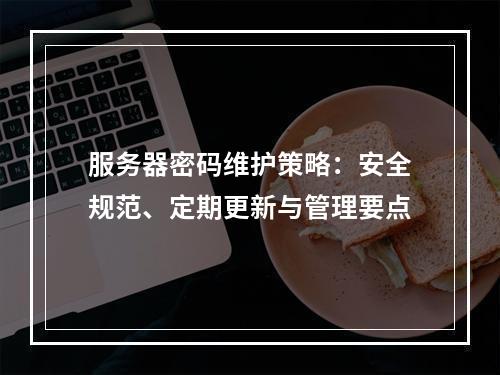 服务器密码维护策略：安全规范、定期更新与管理要点
