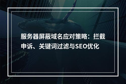 服务器屏蔽域名应对策略：拦截申诉、关键词过滤与SEO优化