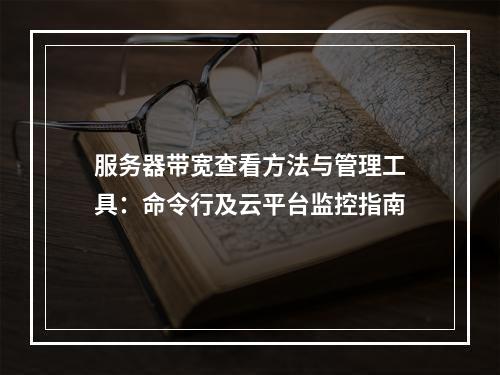 服务器带宽查看方法与管理工具：命令行及云平台监控指南