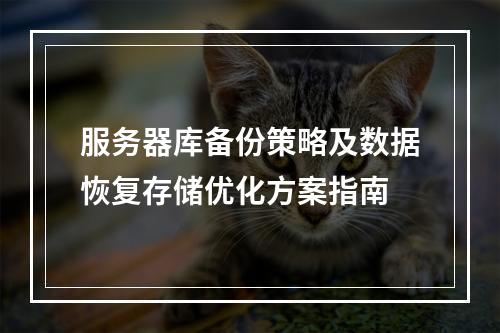服务器库备份策略及数据恢复存储优化方案指南